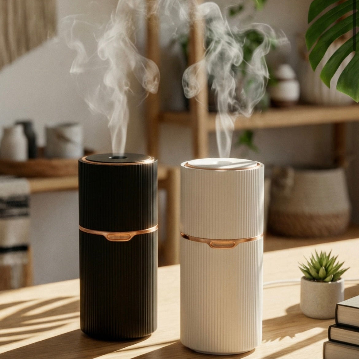 Eloura Rose Rechargeable Aroma Diffuser – Cordless Ultrasonic Diffuser | LED Light