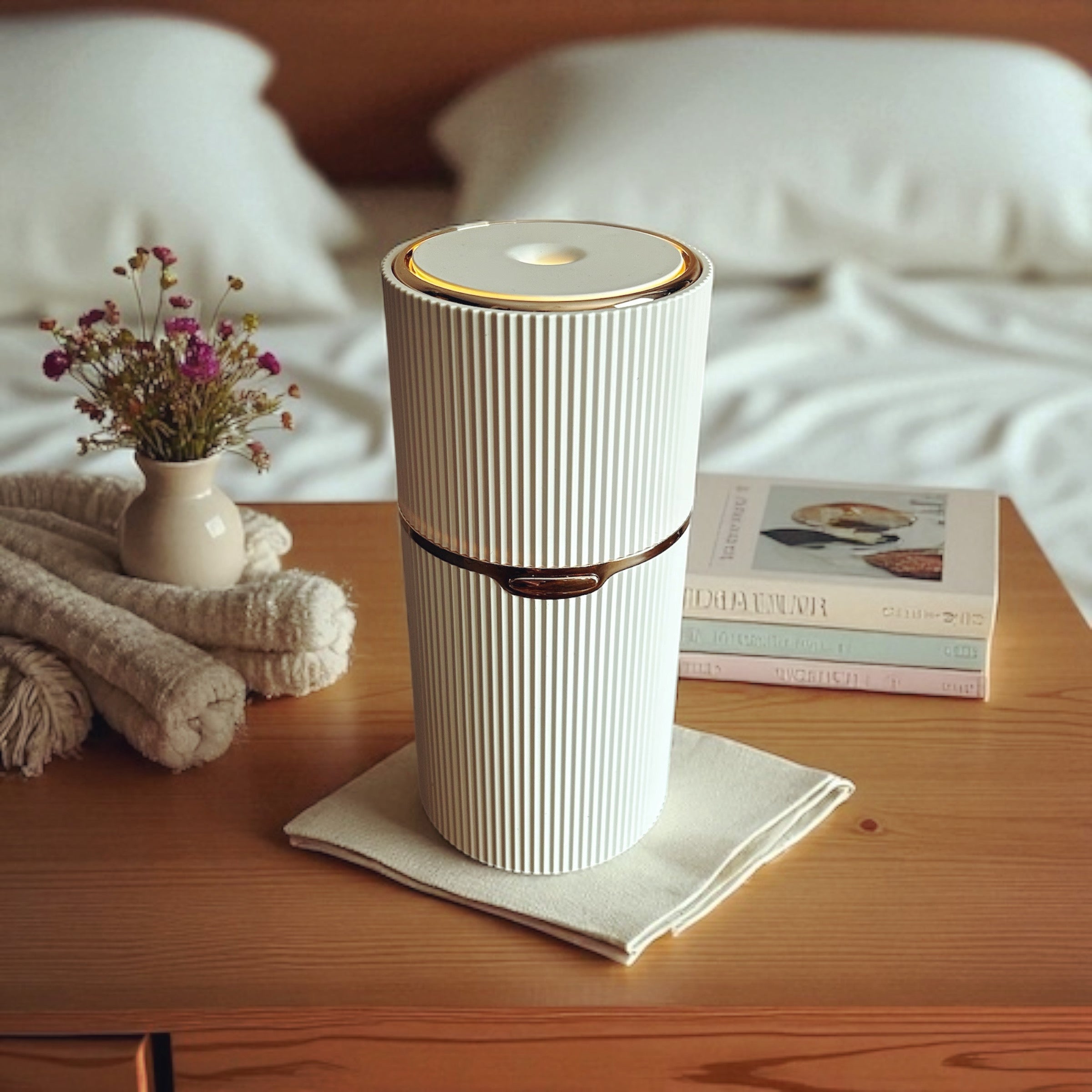 Eloura Rose Rechargeable Aroma Diffuser – Cordless Ultrasonic Diffuser | LED Light