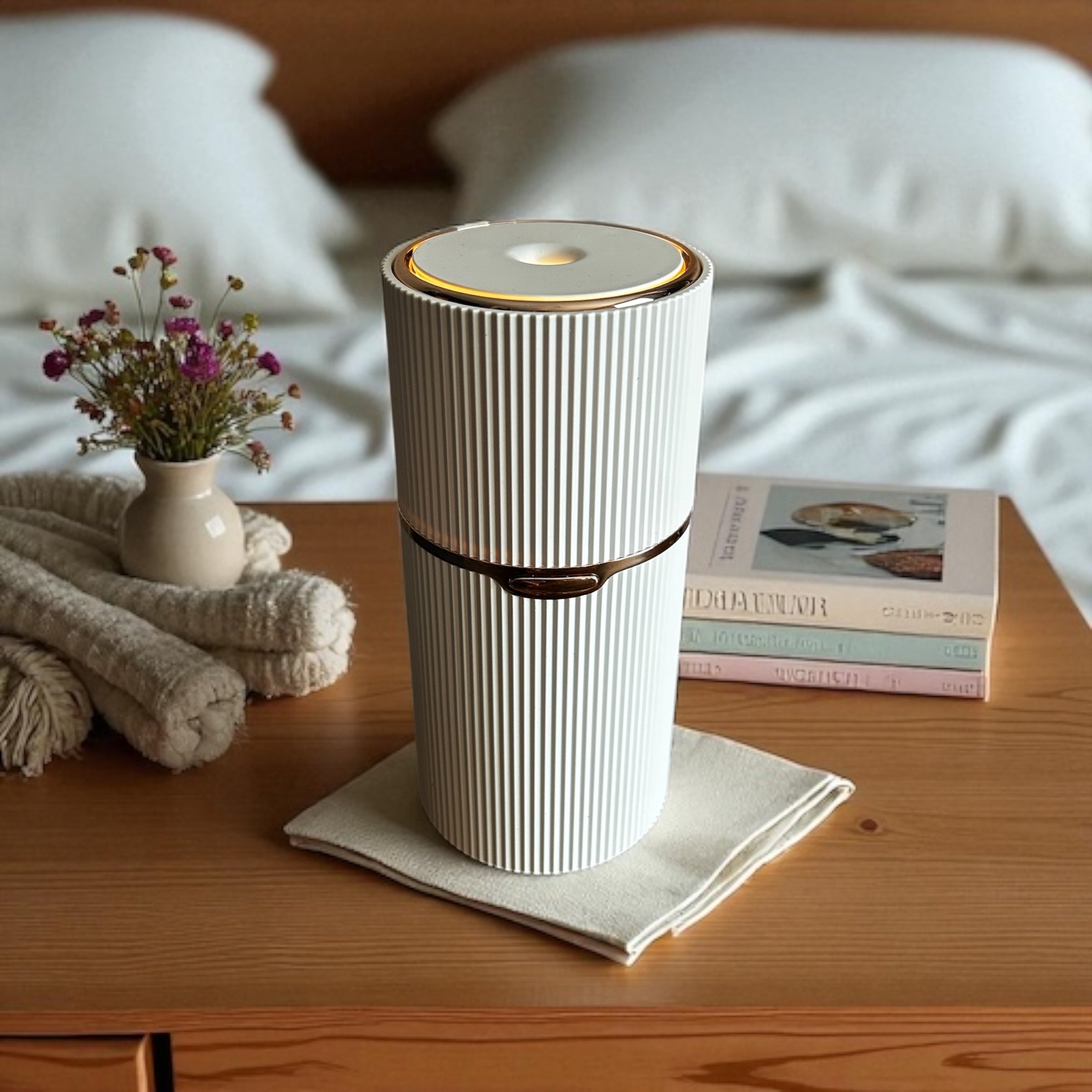 Eloura Rose Rechargeable Aroma Diffuser – Cordless Ultrasonic Diffuser | LED Light